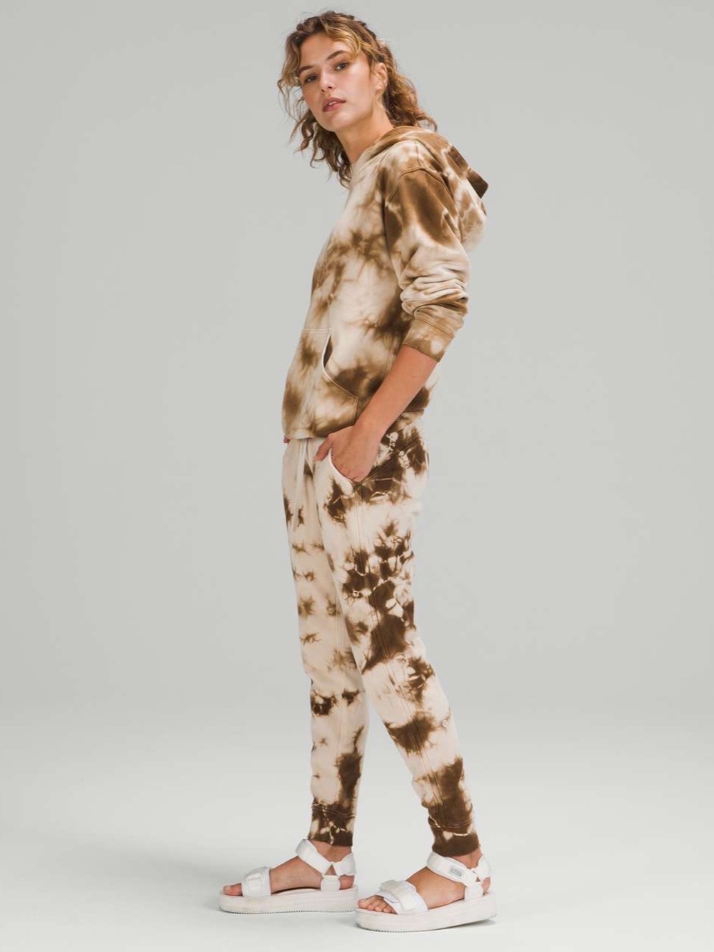 Lululemon Warm Down Jogger *Earth Dye Brown & Cream Size 2